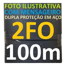 Cabo Fibra Óptica Drop 2fo 100m Mensageiro Monomodo Sm Clix Foto mini 2