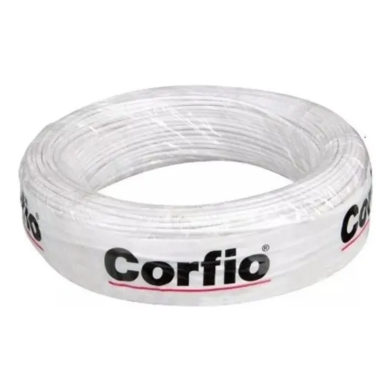 Cabo Fio Paralelo Flexível 300v 2x2,5mm Branco 100mts Corfio Foto 1