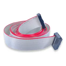 Cabo Flat 20 Vias Conector Latch (idc) 28awg Flat Cable 60cm Foto mini 1