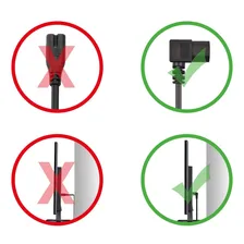 Cabo Força 90 Graus Curvado Em L Parede Tomada Para Tv Smart Foto mini 4
