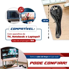Cabo Força Energia Tripolar Mickey 1,80m Para Fonte Notebook Foto mini 4