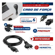 Cabo Força Energia Tripolar Mickey 1,80m Para Fonte Notebook Foto mini  3