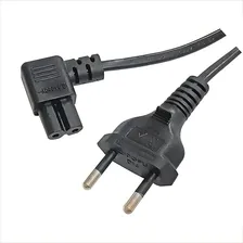 Cabo Força Tipo 8 Para Rádio Tv Impressoras 1 Pino 90 Graus Foto  mini 1