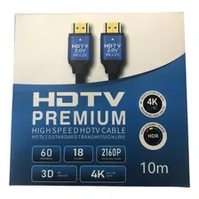 Cabo Hdmi 10m Blindado 2.0 Ethernet 10 Metros 4k 3d 2160p Foto mini 4