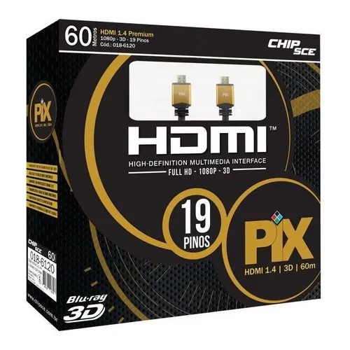 Cabo Hdmi 1.4 4k Ultra Hd 19 Pinos 60m 018-6120 Foto 1