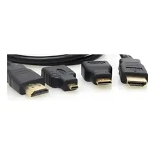 Cabo Hdmi 3 Em 1 Hdmi 1080p Micro E Mini Multifuncional 1.5m Foto mini  2