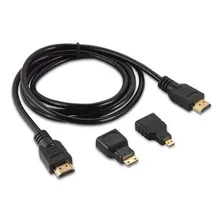 Cabo Hdmi 3 Em 1 Hdmi 1080p Micro E Mini Multifuncional 1.5m Foto mini 1