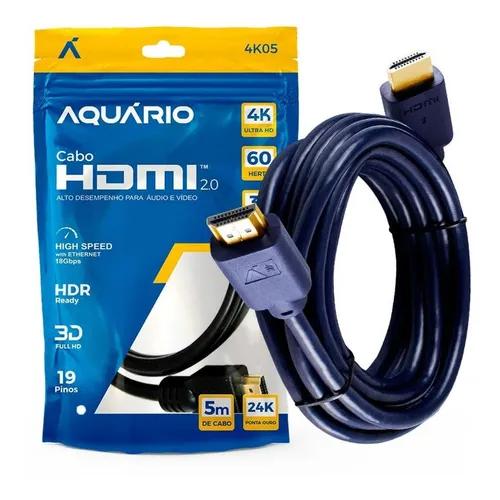 Cabo Hdmi 4k 3d Full Hd Blindado - 5 Metros Foto 1
