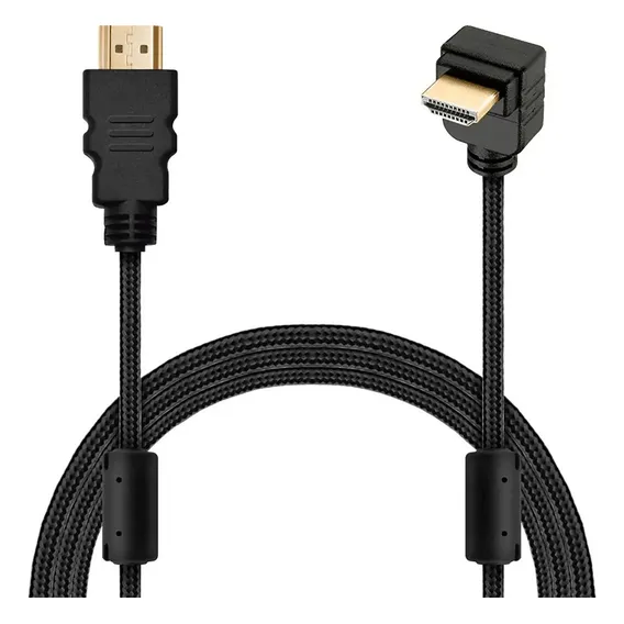 Cabo Hdmi 90 Graus Full Hd Hdmi X Hdmi 2 Metros 2m Foto 1