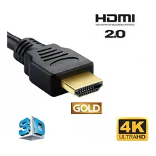 Cabo Hdmi - Cabo Hdmi 10m - 2.0 - 4k - 3d - Pino Dourado Foto mini 4