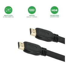 Cabo Hdmi Flat 2.0 Pix 19 Pinos 4k Ultrahd 3d Hdr 3 Metros Foto mini  2