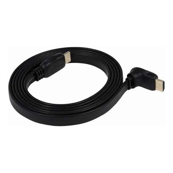 Cabo Hdmi Flat 2.0 Pix 19 Pinos 4k 2 Metros 90 ° 018-5092 Cor Preto Foto 1