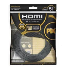 Cabo Hdmi Flat 2.0 Pix 19 Pinos 4k Ultrahd 3d Hdr 5 Metros Foto mini 2