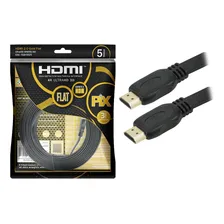 Cabo Hdmi Flat 2.0 Pix 19 Pinos 4k Ultrahd 3d Hdr 5 Metros Foto mini 1