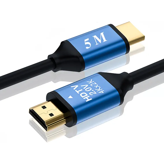 Cabo HDMI macho Vanjoe de 5 metros de áudio 4K para TV Pc Conector HDMI Full Hd Cabo HDMI Cabo HDMI de 5 metros Cabo de alto-falante Cabo de plugue Cabo auxiliar de Displayport de áudio Foto 1
