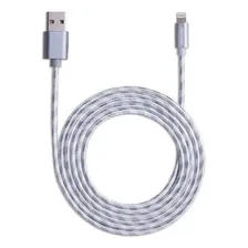 Cabo iPhone Carregador Usb Para iPhone 5 5c 5s 6 6s 7 Cor Prateado Foto mini 2