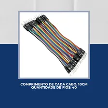 Cabo Jumper 10cm Macho X Macho 40 Unid Pic/arduino Foto mini 4
