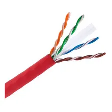 Cabo Lan Utp Cat6 Vermelho Furukawa Sohoplus Rolo 100 Metros Foto mini 3