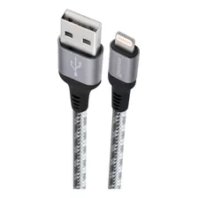 Cabo Lightning Mfi Nylon Reforçado 1,5mt Titanium Ligh10t Geonav Foto mini 1