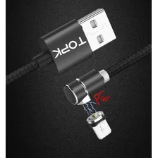 Cabo Magnético L 90° Imã Micro Usb V8 Tipo-c Android Foto mini  3