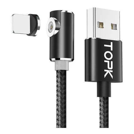Cabo Magnético L 90° Imã Micro Usb V8 Tipo-c Android Foto 1