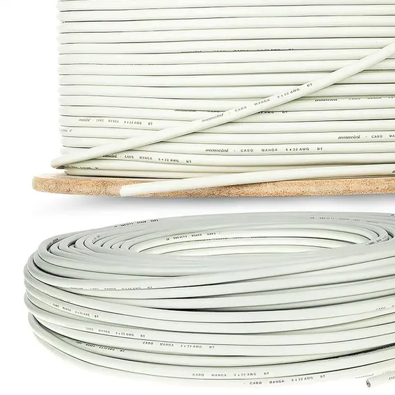 Cabo Manga 2x22 Awg - Sem Blindagem Bege - 10 M Foto 1