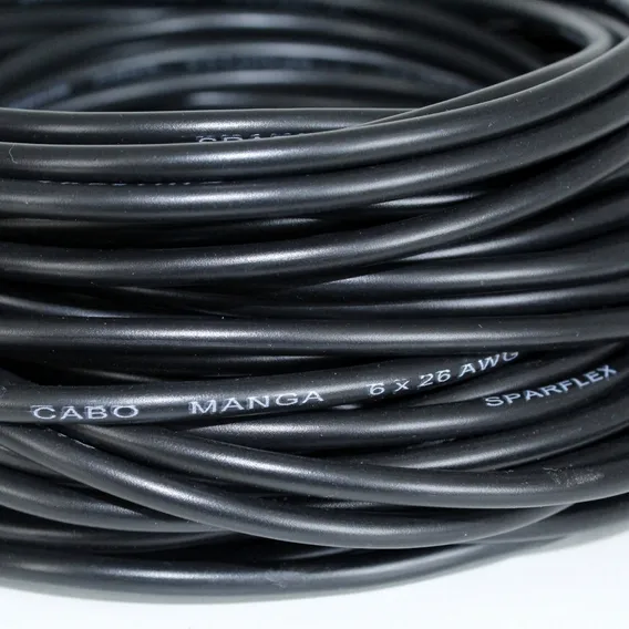 Cabo Manga 6x26 Awg Sem Blindagem 6 Vias Automação 5 Metros Foto 1