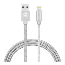 Cabo Mfi Apple Xtrax 1,5m Com Ponta De Aluminio Prata Foto mini 1