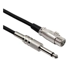 Cabo Microfone P10 Macho Mono Xlr Femea Cannon Resistente 5m Foto mini 1