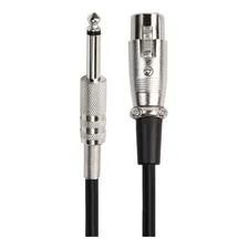 Cabo Microfone P10 Macho Mono Xlr Femea Cannon Resistente 5m Foto mini 2