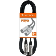 Cabo Microfone Player Hayonik Xlr Fêmea Xlr Macho 5 Metros Foto mini 1