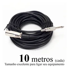 Cabo Microfone Violao Xlr Canon X P10 Mono 10 Metros Foto mini  3