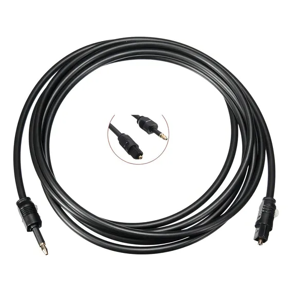 Cabo Óptico 5 Metros Spdif Mini Toslink Áudio Digital 5m Foto 1