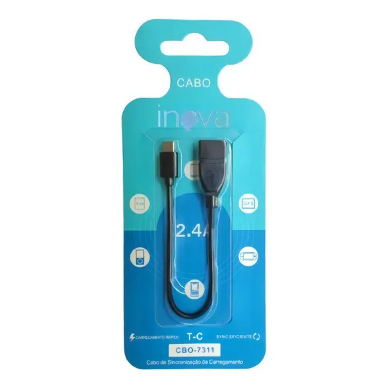 Cabo Otg Usb C Adaptador Otg Celular Pen Drive Usb / Tipo C Foto 1