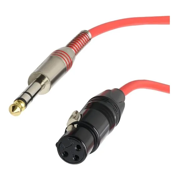 Cabo P/ Microfone P10 Stereo X Xlr Fêmea 3 Metros Balanceado Foto 1