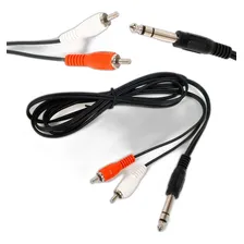 Cabo P10 Estereo Para 2 Rca Com 2 Metros Mxt Foto  mini 1