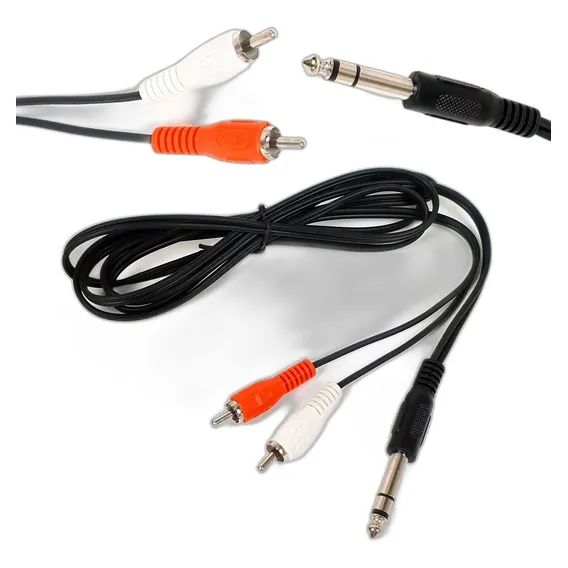Cabo P10 Estereo Para 2 Rca Com 2 Metros Mxt Foto 1