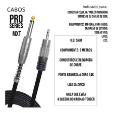 Cabo P10 P2 Blindado Para Celular Notebook Mesa Som 3 Metros Foto mini 3