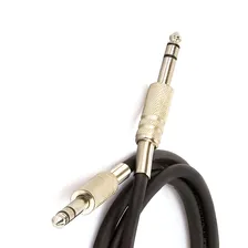 Cabo P10 Para P10 Estereo Preto - 1 Metro Foto mini 3