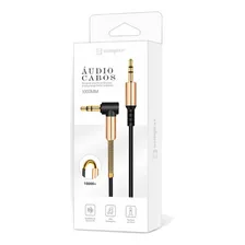 Cabo P2 Auxilar Audio Formato L90 Graus P2 X P2 Audio 3.5mm Foto  mini 1