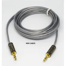 Cabo P2 Auxiliar 20m P2 + P2 Estéreo Plug Metal Blindado Foto mini 2