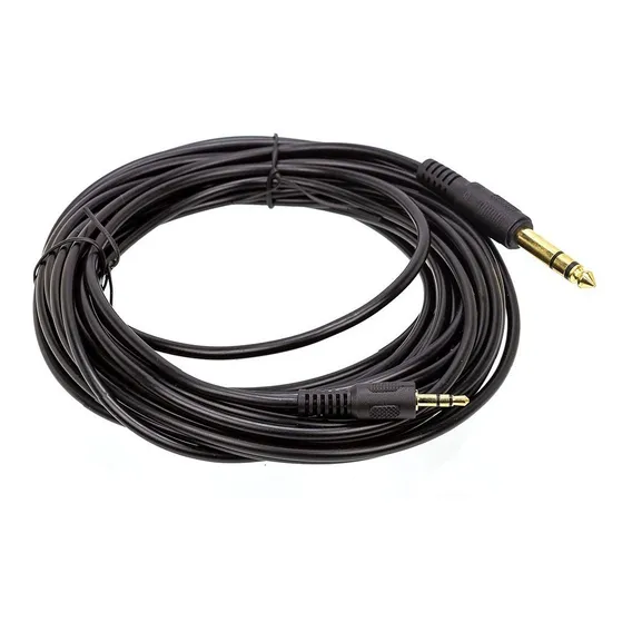 Cabo P2 P10 Estereo Profissional, Adaptador Mesa De Som 5mts Foto 1