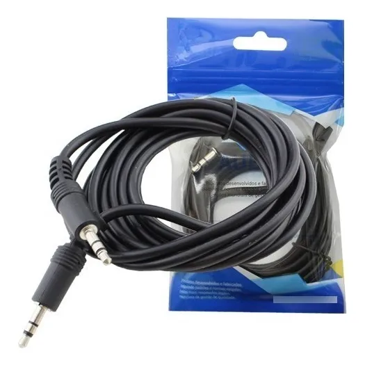 Cabo P2 + P2 Stereo Áudio Auxiliar 2 Metros Foto 1