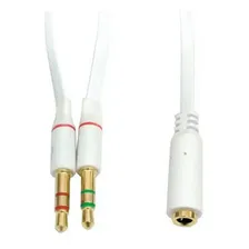 Cabo P2 Para 2 P2 Fone E Microfone Adaptador P2 Macho 2fêmea Foto mini  3