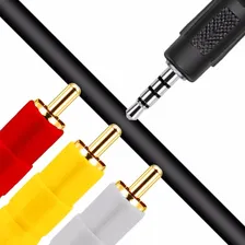 Cabo P2 Rca Av Auxiliar Adaptador Tv Box Audio Video Celular Foto mini 3