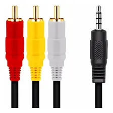Cabo P2 Rca Av Auxiliar Adaptador Tv Box Audio Video Celular Foto mini 2
