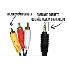 Cabo P2 St 4c + 3 Rca Fêmea 17cm Áudio E Vídeo Kit 5 Cabos Foto mini  2