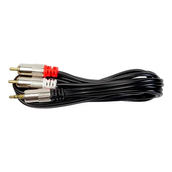Cabo P2 Stereo Macho X 2 Rca Macho Profissional 1,80 Metros Foto 1