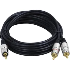 Cabo P2 Stereo X Rca 3 Metros Para Áudio Profissional Foto mini  2