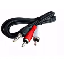 Cabo P2 X 2 Rca 1,5 Metros - Ponta Fechada Auxiliar Stereo Foto mini 4